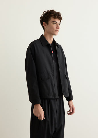 Polyester Serge Zip Jacket