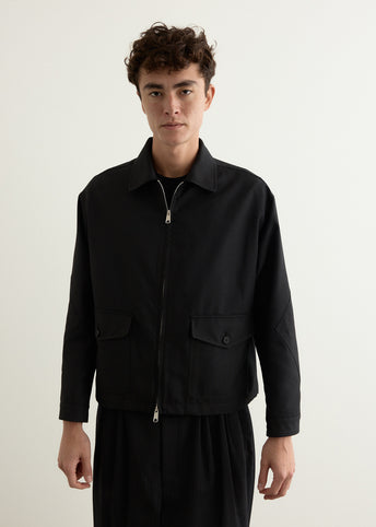 Polyester Serge Zip Jacket
