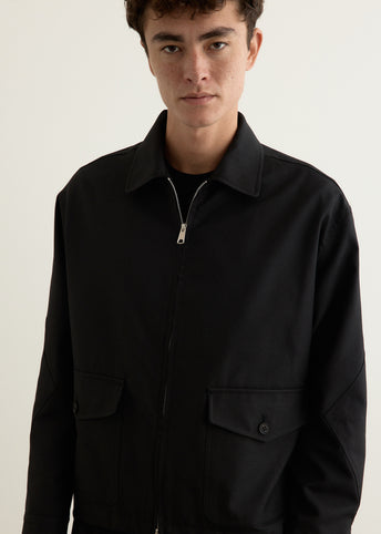 Polyester Serge Zip Jacket