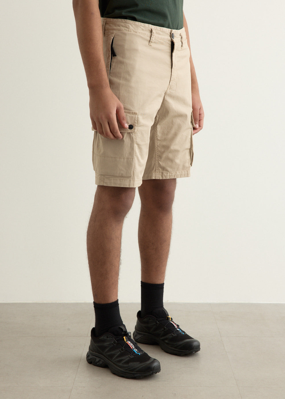 Supima Cotton Twill Stretch Cargo Shorts