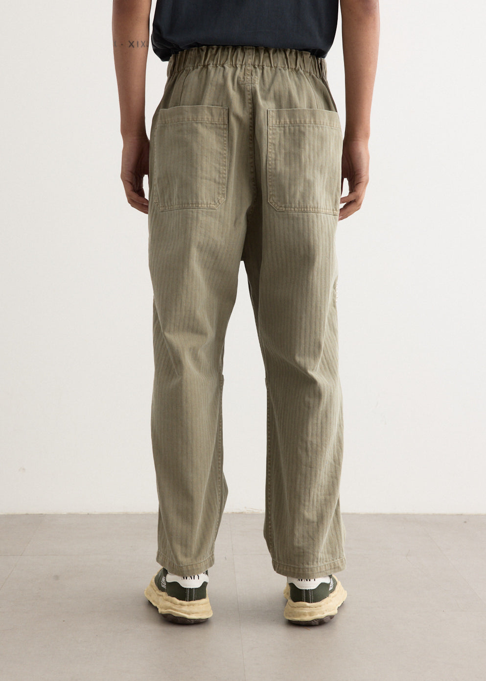 パンツ H BEAUTY & YOUTH HERRINGBONE BAKER PANTS Sulfur Herringbone EASY BAKER Pants (STUDS Remake)