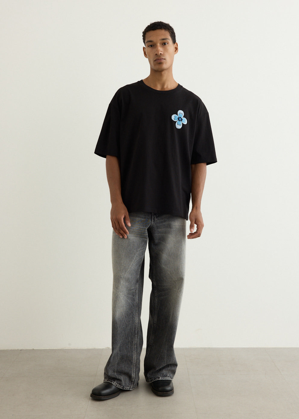 Flower Embroidered T-Shirt
