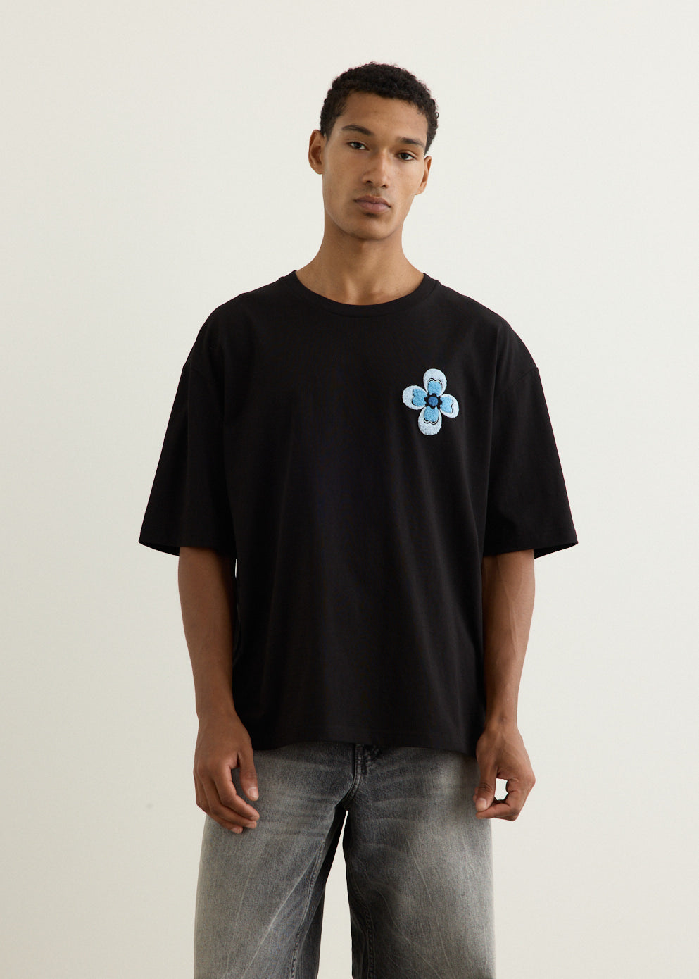 Flower Embroidered T-Shirt