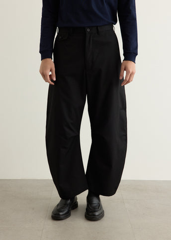 Wool Polyester Twill Wide Pants
