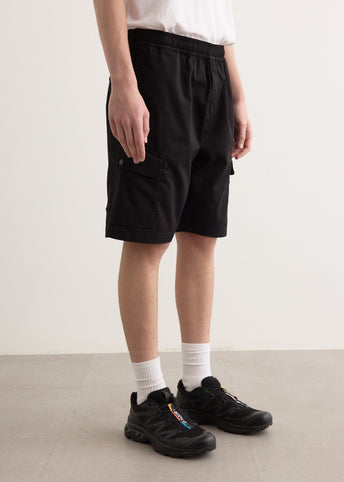 Organic Stretch Cotton Satin Cargo Shorts