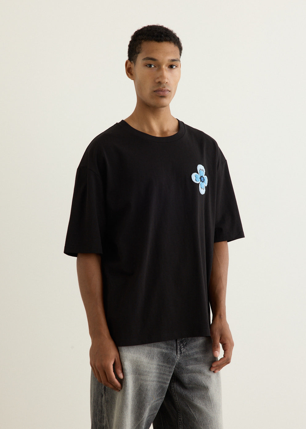 Flower Embroidered T-Shirt