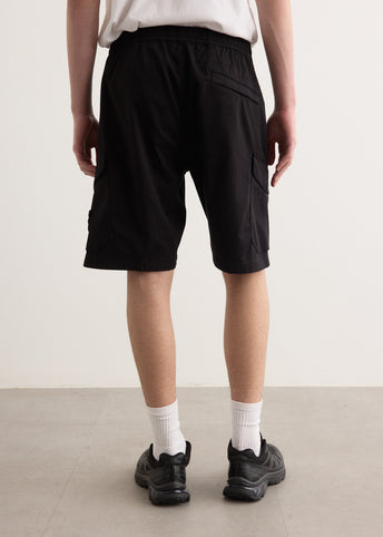 Organic Stretch Cotton Satin Cargo Shorts