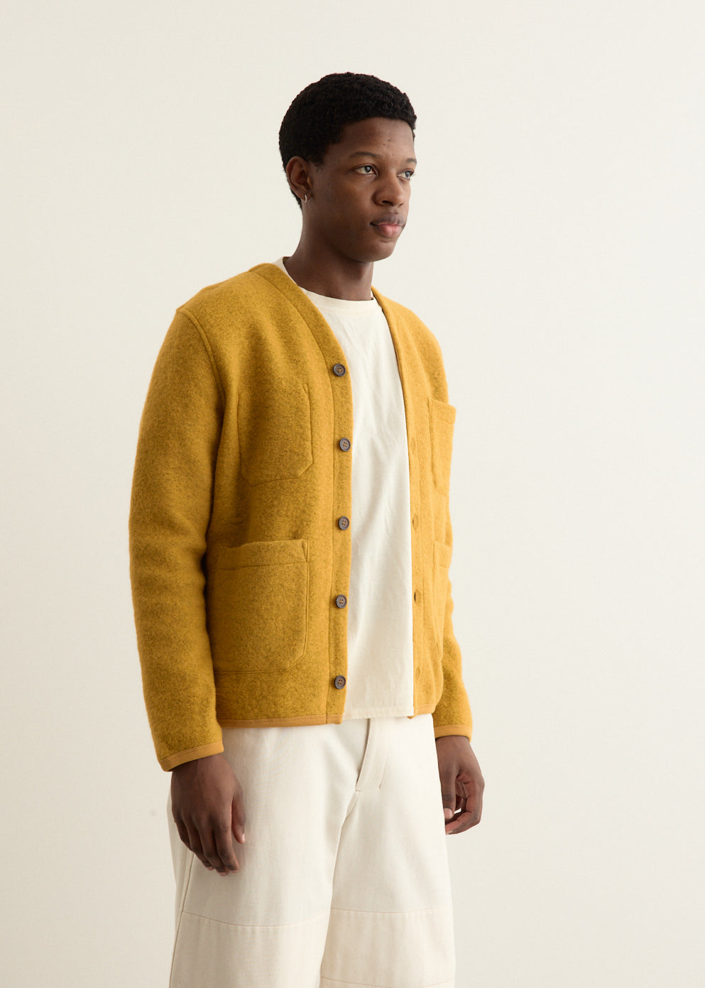 Wool Fleece Cardigan