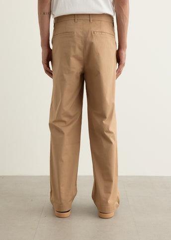 Benn Relaxed Twill Pleated Trousers
