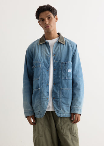 is-ness 13oz COVERALL DENIM JACKET Ｌ is-ness 13oz COVERALL DENIM JACKET L 8oz Denim Lined CACTUS
