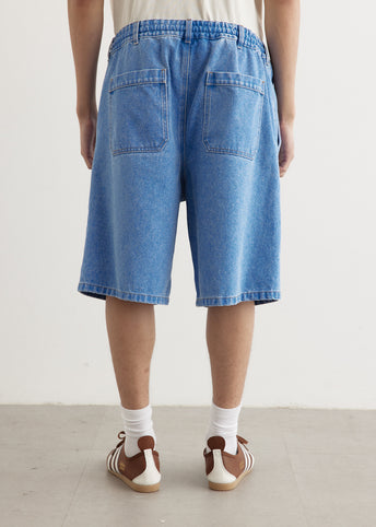 Flower Patch Bleached Denim Shorts
