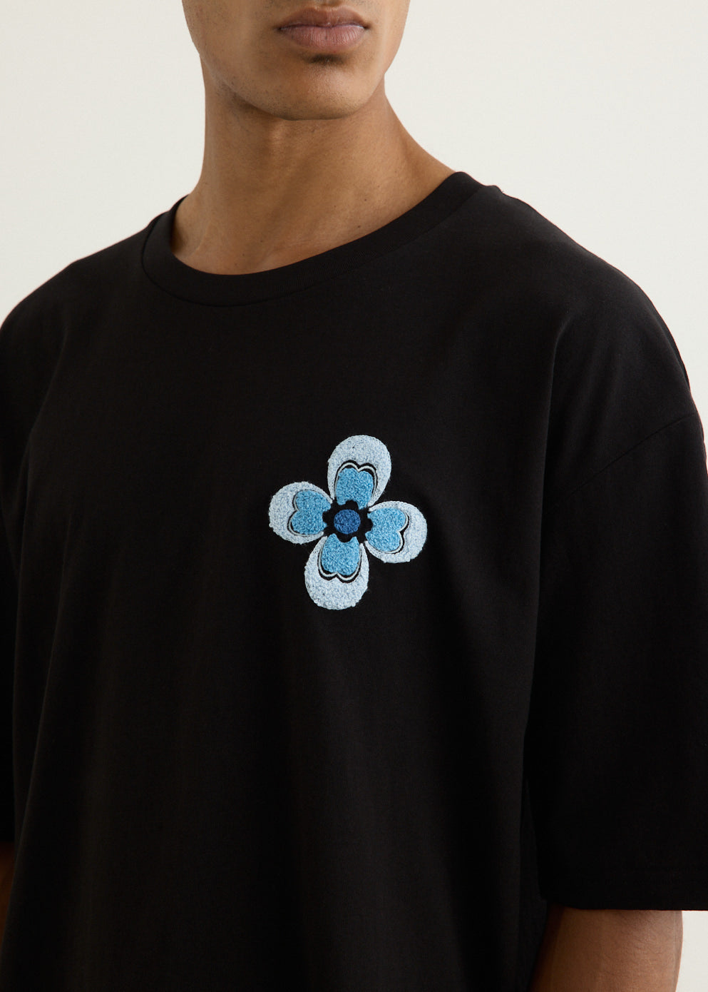 Flower Embroidered T-Shirt