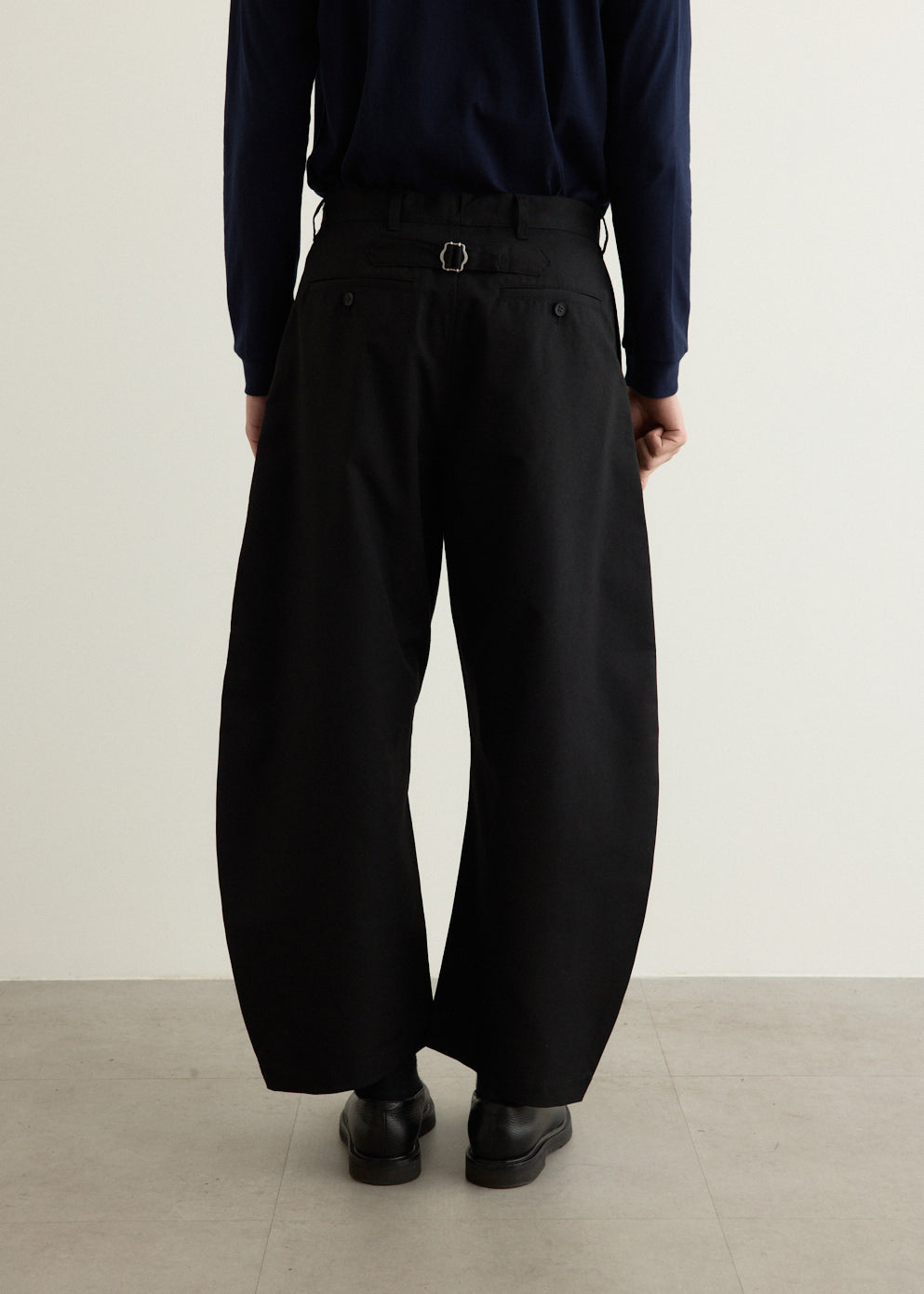 Wool Polyester Twill Wide Pants