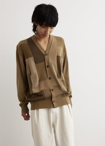 Multi Fabric Mix Intarsia Cardigan