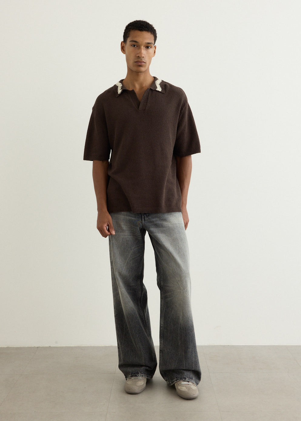 Hand Crochet Collar Polo
