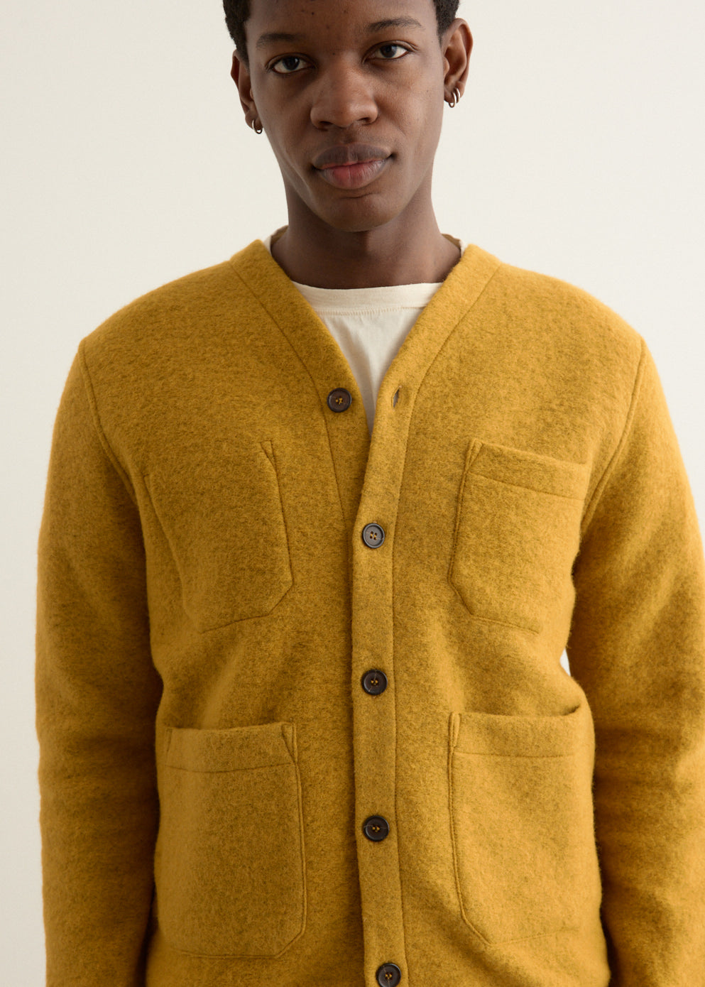 Wool Fleece Cardigan