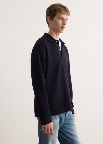 Ruben Double Face Long Sleeve Polo