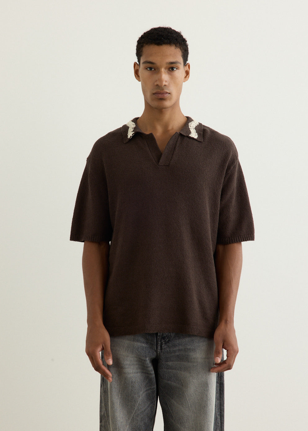 Hand Crochet Collar Polo