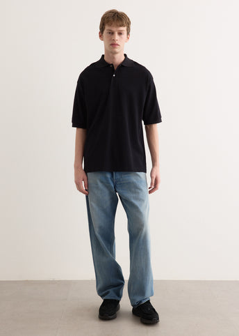 Selvedge Faded Light Denim Wide Pants