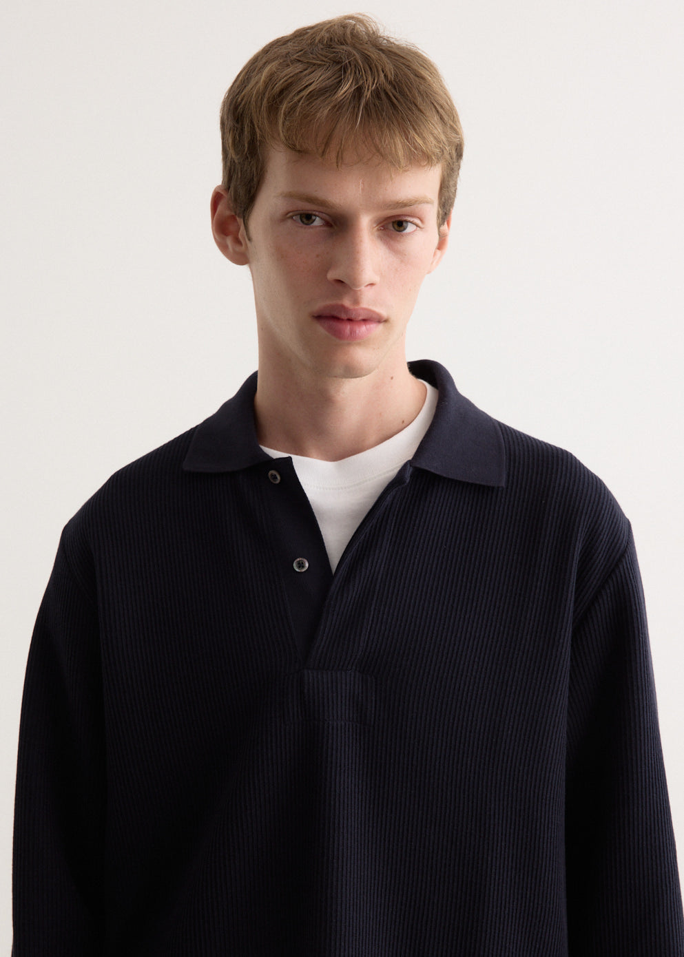 Ruben Double Face Long Sleeve Polo