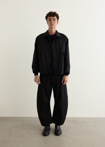 Wool Polyester Twill Wide Pants