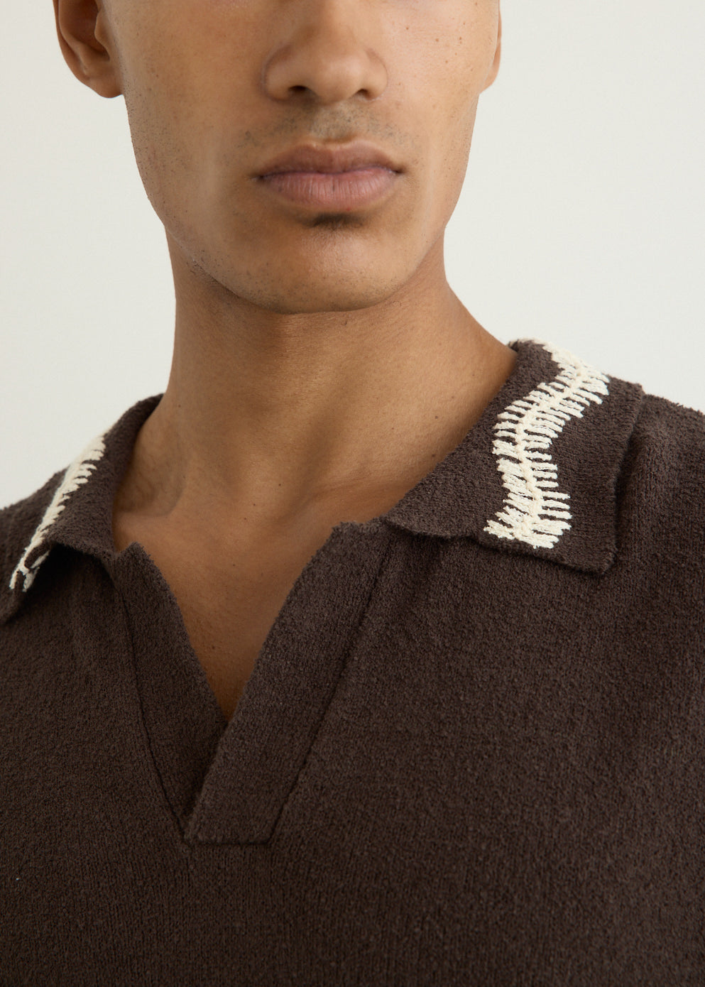 Hand Crochet Collar Polo