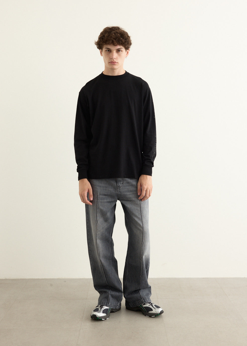 Cotton Cashmere Long Sleeve T-Shirt