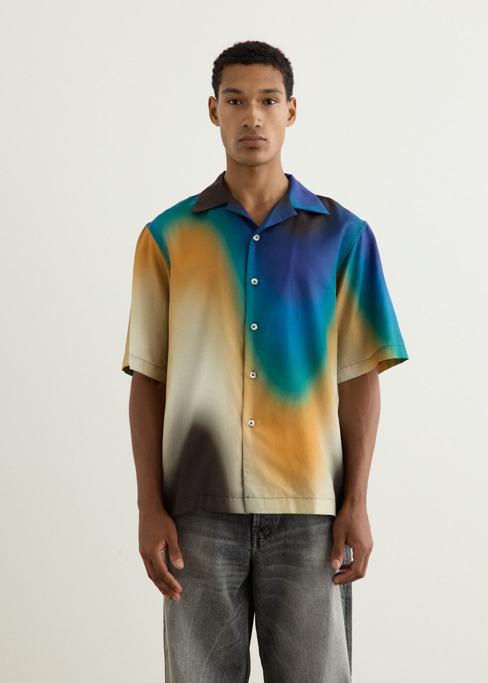 Gradient Wave Relaxed Fit Shirt