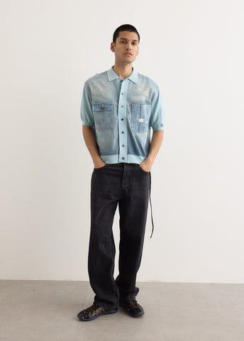 Knit x 8oz Denim Coverall Polo Shirt