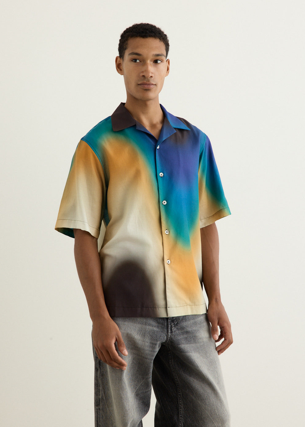 Gradient Wave Relaxed Fit Shirt