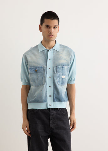 Knit x 8oz Denim Coverall Polo Shirt