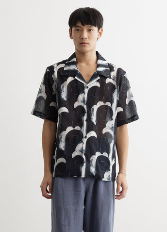 Cotton Voile Camp Collar Shirt