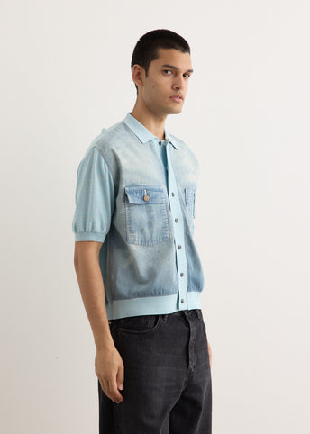 Knit x 8oz Denim Coverall Polo Shirt