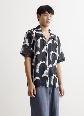 Cotton Voile Camp Collar Shirt