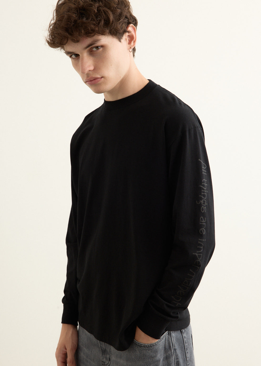 Cotton Cashmere Long Sleeve T-Shirt