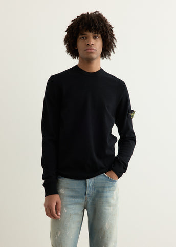 Reverse Stitch Detail Crewneck Knit