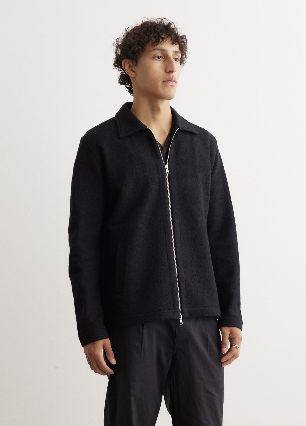 Ivan Boiled Wool Zip Jacket