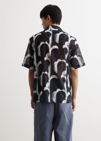 Cotton Voile Camp Collar Shirt