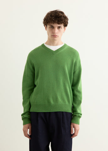 Light Cashmere Knit V-Neck Pullover