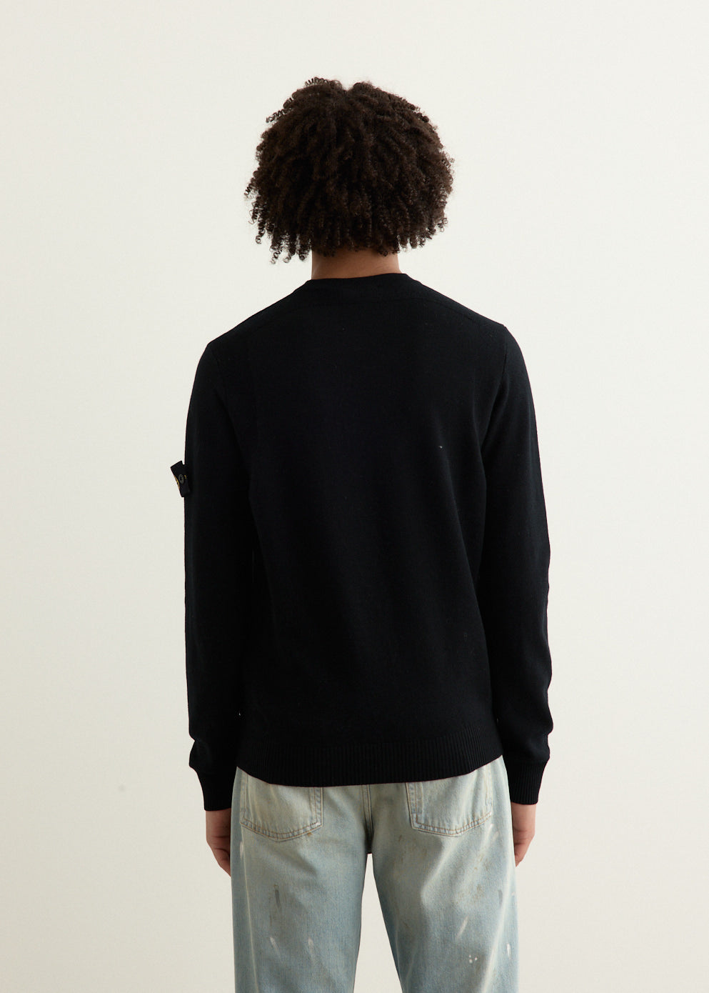 Reverse Stitch Detail Crewneck Knit