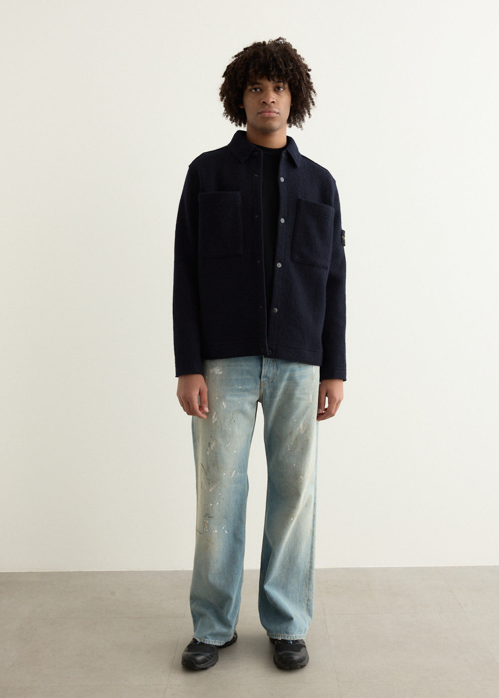 Felted Wool Oversized Shirt Jacket