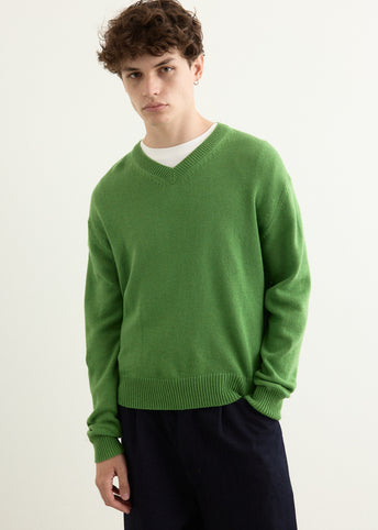 Light Cashmere Knit V-Neck Pullover