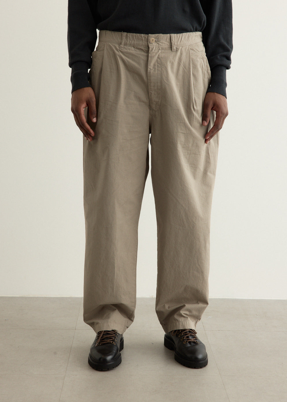 Garment-Dye Deep Tuck Pants