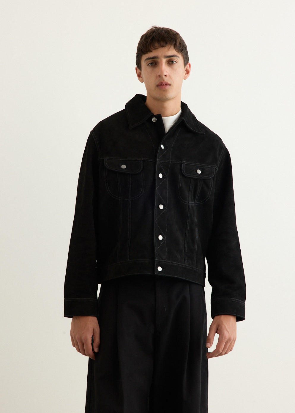 Boston Suede Trucker Jacket