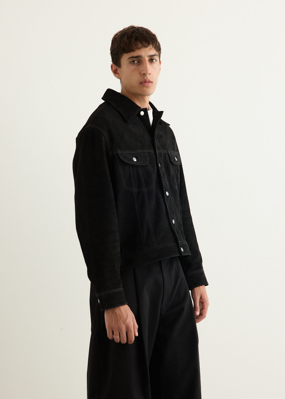Boston Suede Trucker Jacket