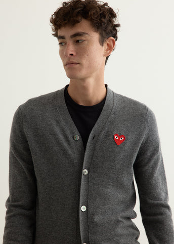 Red Heart V-Neck Cardigan