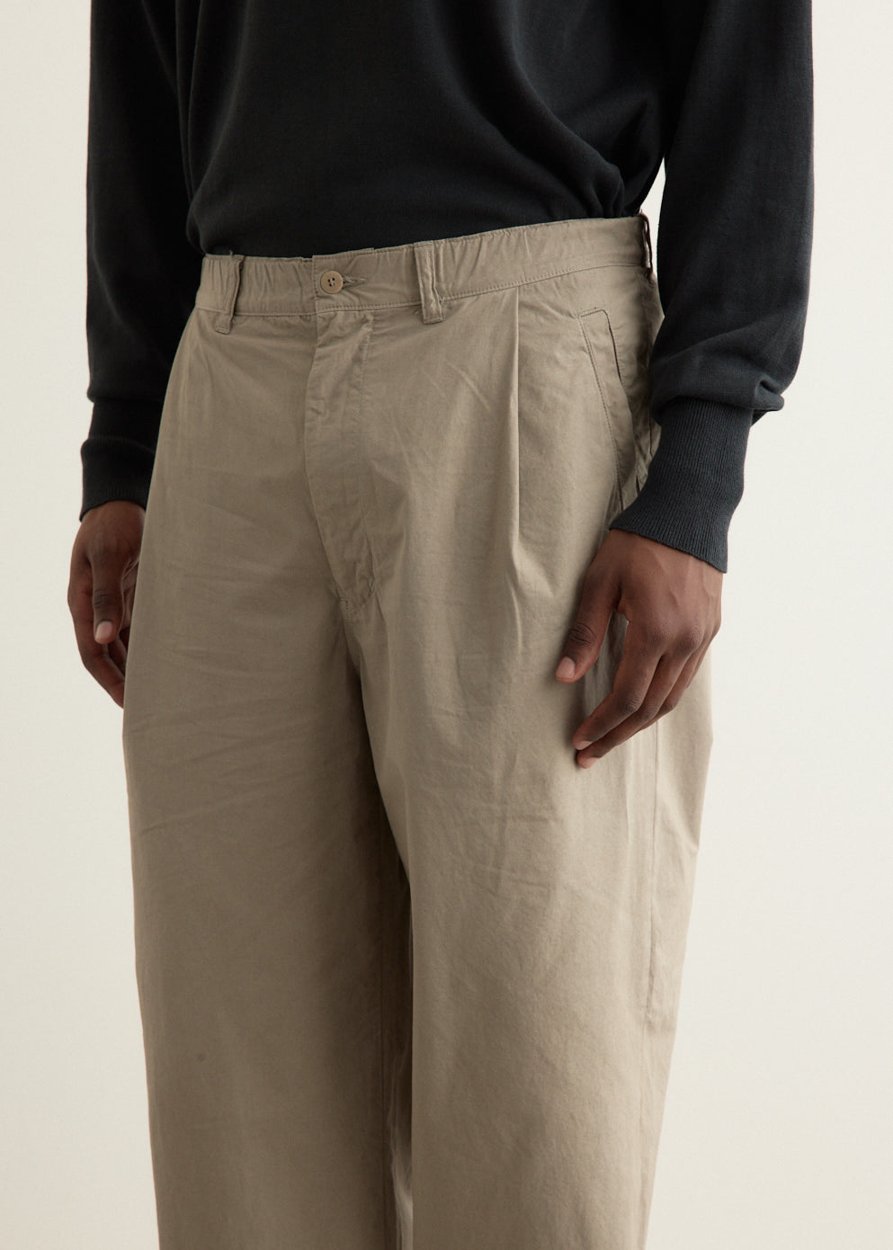 Garment-Dye Deep Tuck Pants