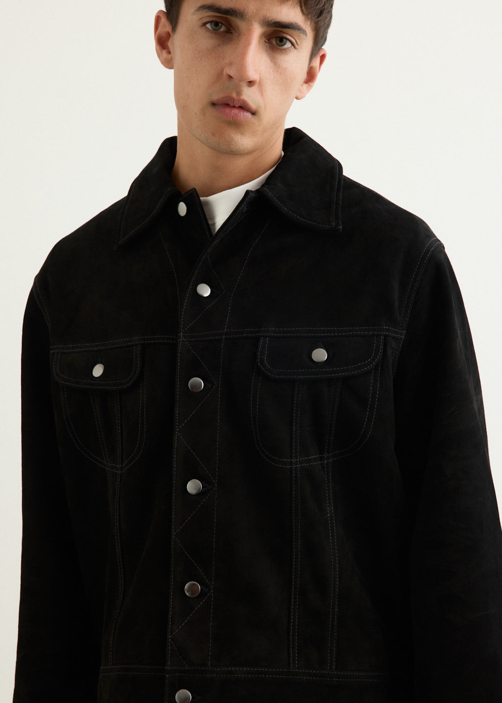 Boston Suede Trucker Jacket