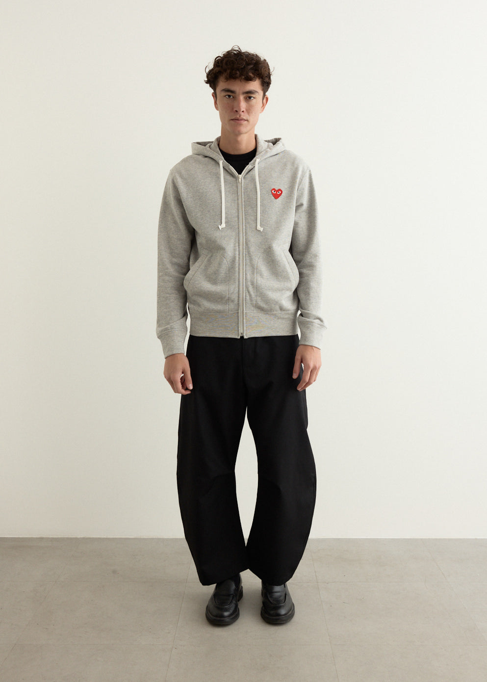 T168 Red Heart Sweatshirt Zip Hoodie