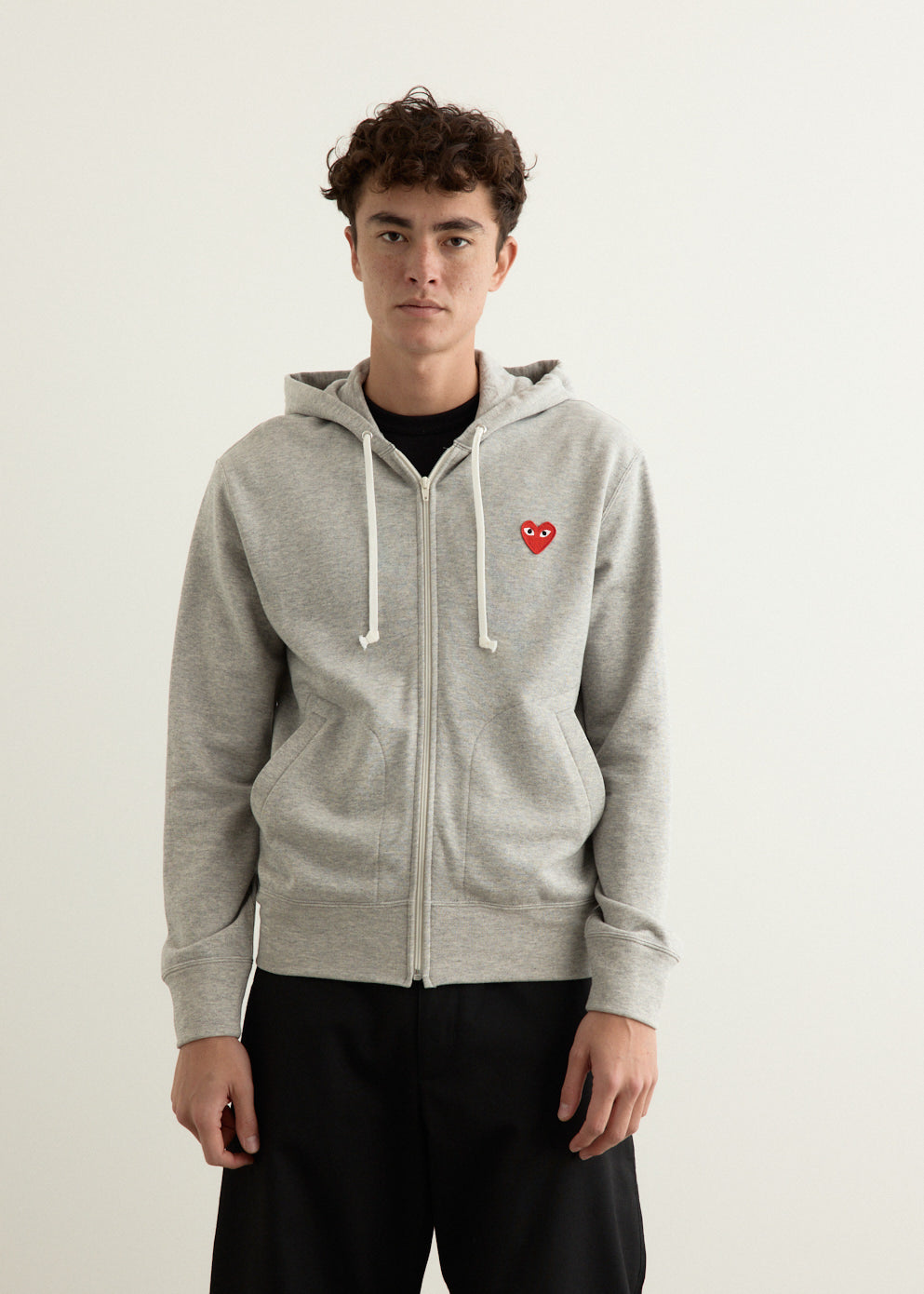 T168 Red Heart Sweatshirt Zip Hoodie